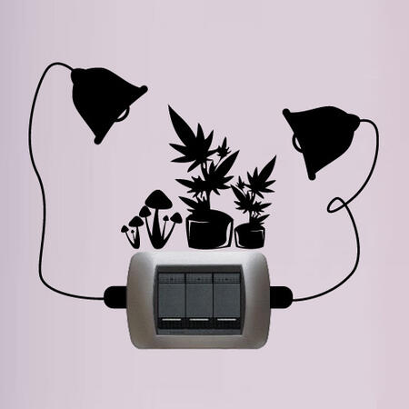 Wallsticker Serra Stupefacente - Marijuana & Funghetti - Adesivo Muro