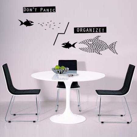 Wallsticker Pesci Don'T Pani - Organize - Adesivo Muro