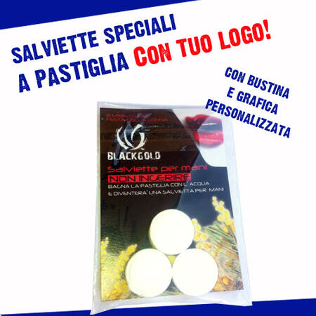 Tovagliolo Magico Compresso - Salviettina Compressa Towel (CON TUA GRAFICA/LOGO)