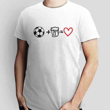 T-shirt Birra + Pallone = Amore - Calcio