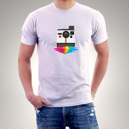 T-Shirt POLAROID Macchina fotografica Selfie