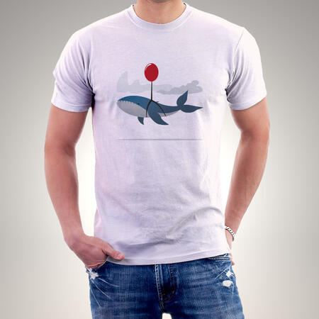 T-shirt FLYING WHALE Balena Volante Leggera