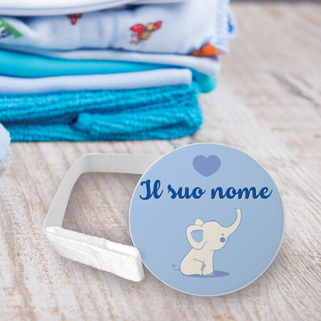 Portaciucco personalizzato con nome (Elefantino) - Bambino