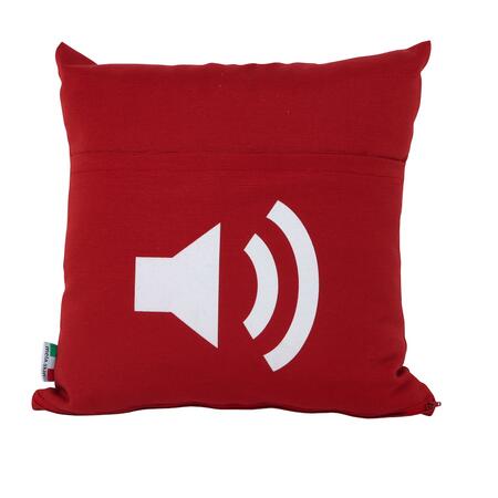 Cuscino Speaker Rosso/Bianco  - Mela.Skin Pillow