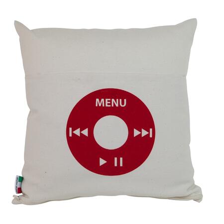 Cuscino Media Wheell Bianco/Rosso - Mela.Skin Pillow