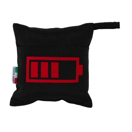 Mini Cuscino Battery  Nero/Rosso - Mela.Skin Pillow