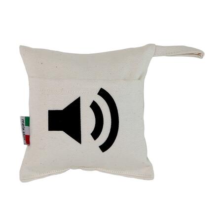 Mini Cuscino Speaker Bianco/Nero - Mela.Skin Pillow