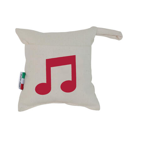Mini Cuscino Nota Musicale Bianco/Rosso - Mela.Skin Pillow
