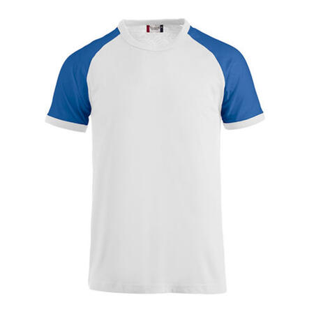 CLIQUE RAGLAN TEE BIANCO/ROYAL XS