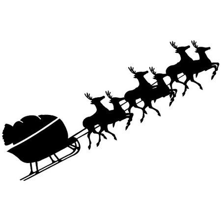 Adesivo Renna Babbo Natale 25x8cm