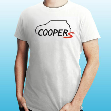 T-shirt Mini Cooper Stilizzata Bianca